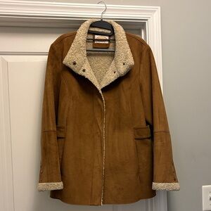 Talbots Tan Teddy Jacket with Cream Lining